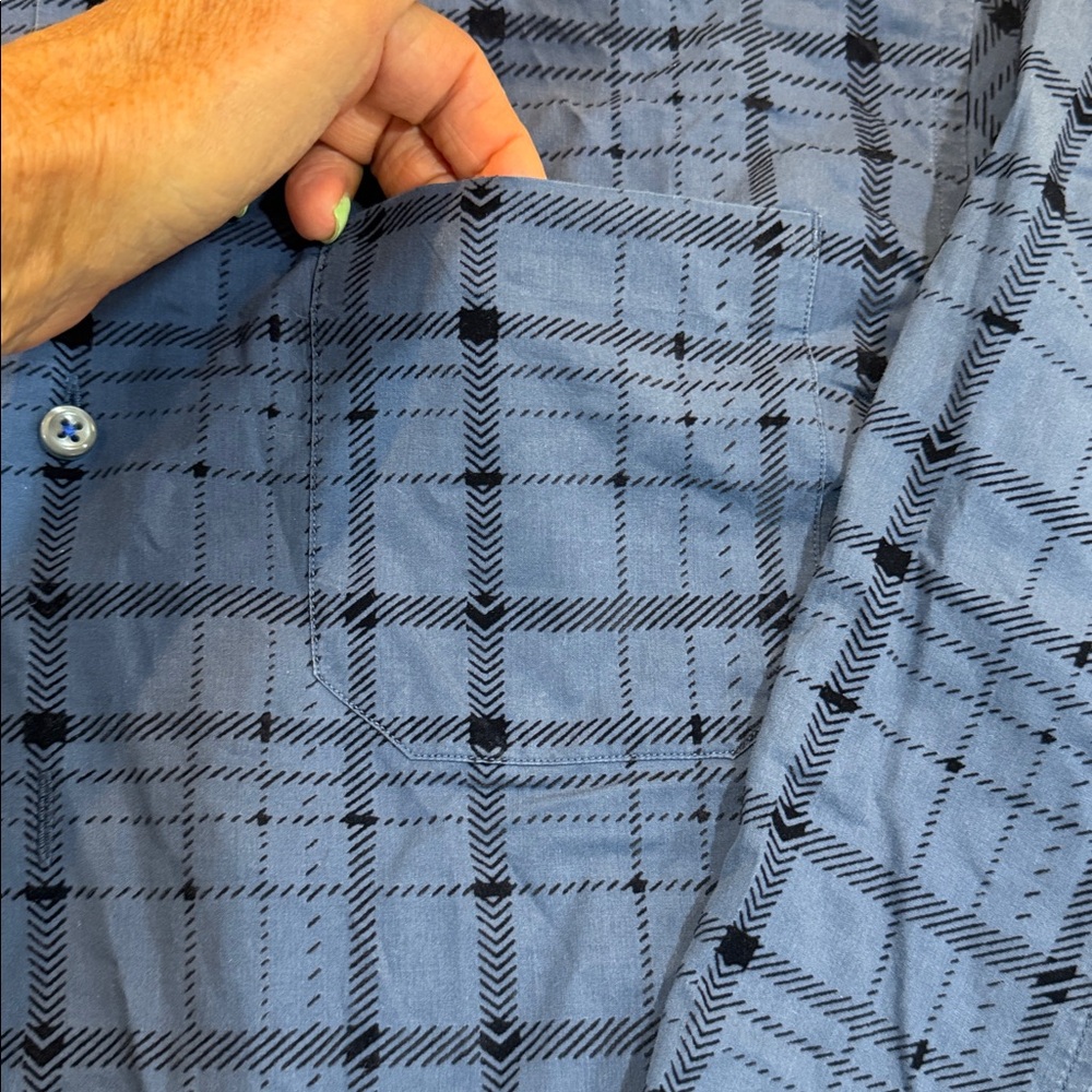 Tommy Bahama Men’s-long-sleeve,plaid button-up shirt Blue/Black Size Small - Picture 6 of 11